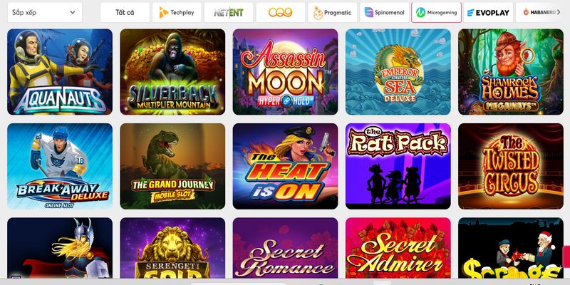 Microgaming là một trong nhà tiên phong trong ngành slot game trực tuyến